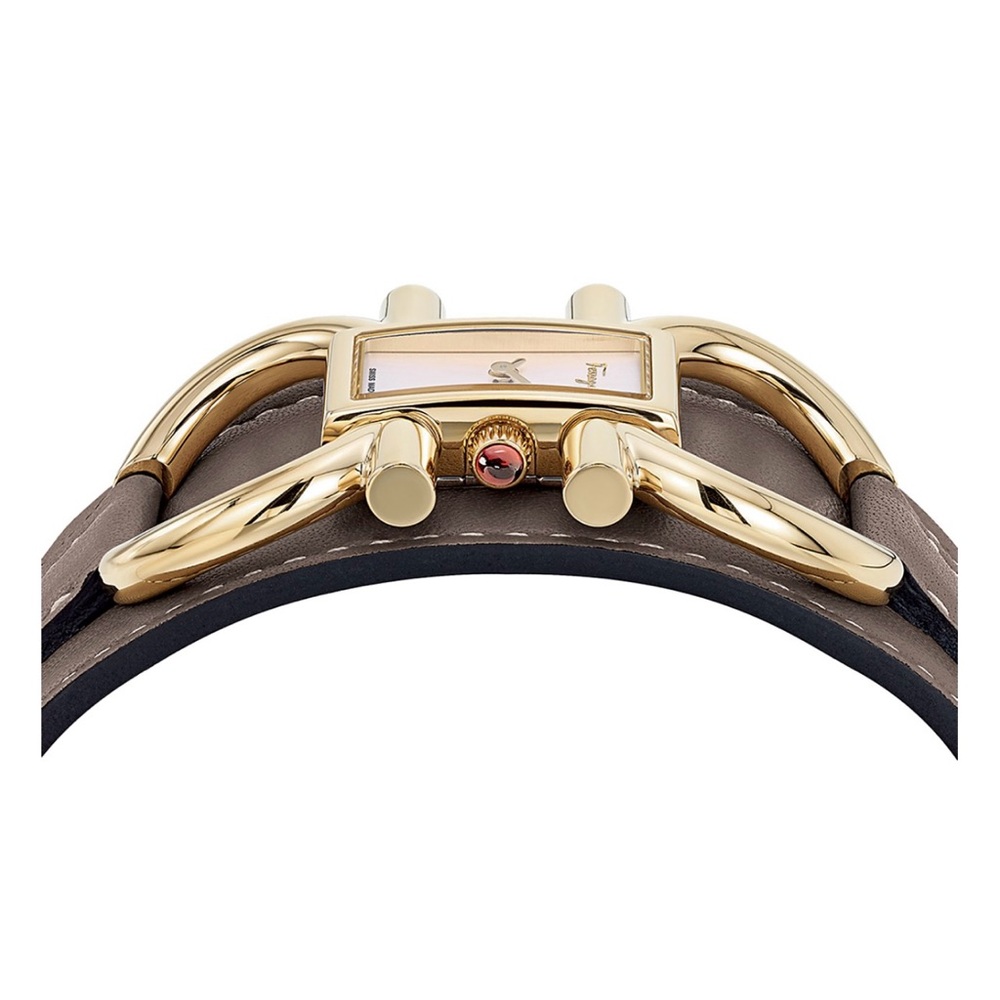 Salvatore Ferragamo Gold Buckle sapphire Leather watch - Picture 9 of 15
